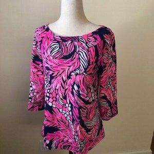 Lilly Pulitzer Waverly Top "A Jungle In Here" Print Size Small